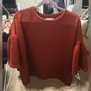 She + Sky Burnt Orange Knit Top